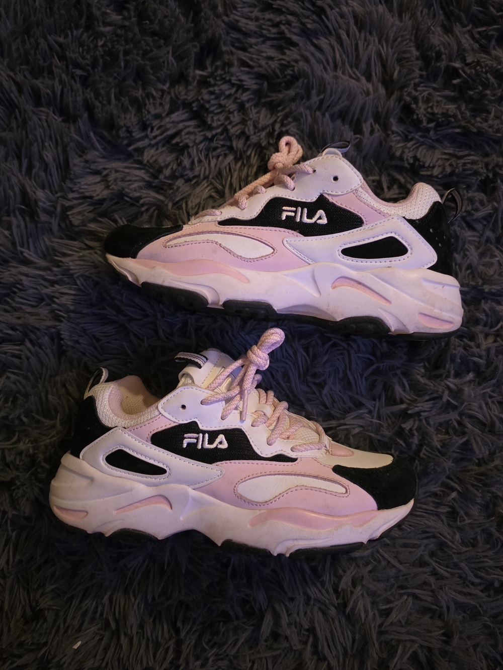 FILA Pink,Black And White Athletic Sneakers